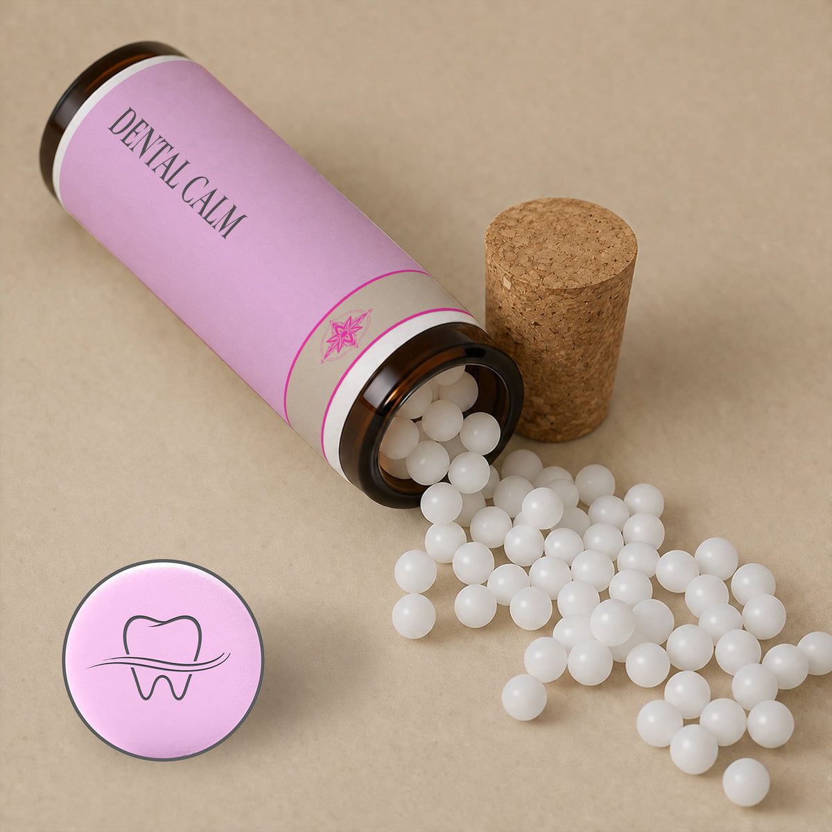 Dental Calm pellets for unsettled dental moments far from a dentist, from the Nomad Secrets pocket collection