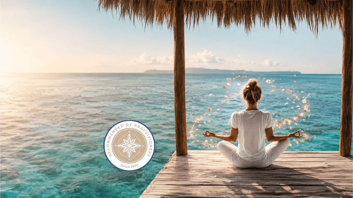 Nomad Secrets founder story scene by the sea, behind the S.O.S. Travel Companion pocket collection